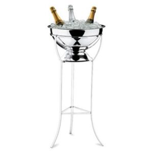 Champanheira Inox Grande com Pedestal