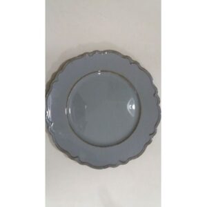 Sousplat azul com borda trabalhada