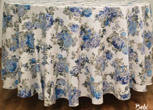 Toalha Estampada Flores Azul