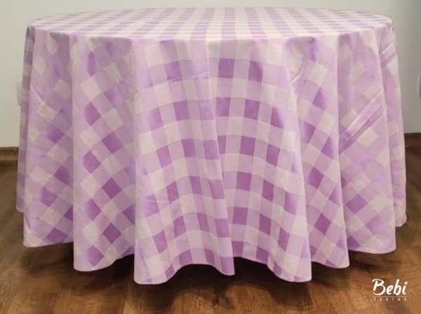Toalha Lilas Xadrez