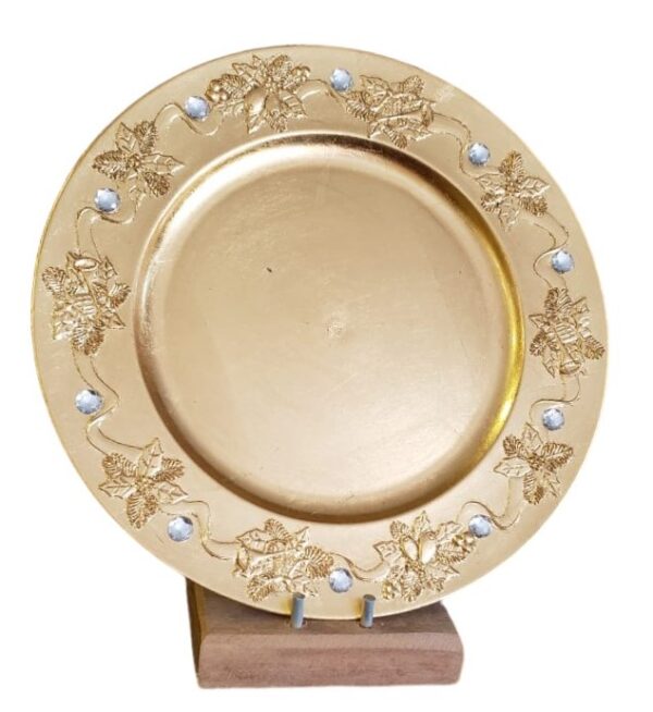 Sousplat Natalino Ouro