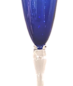 Taca Champagne Azul Escuro