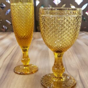 Taça Agua Bico de Jaca Ambar