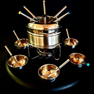 Aparelho P/ fondue giratório c/ bowls 22 peças