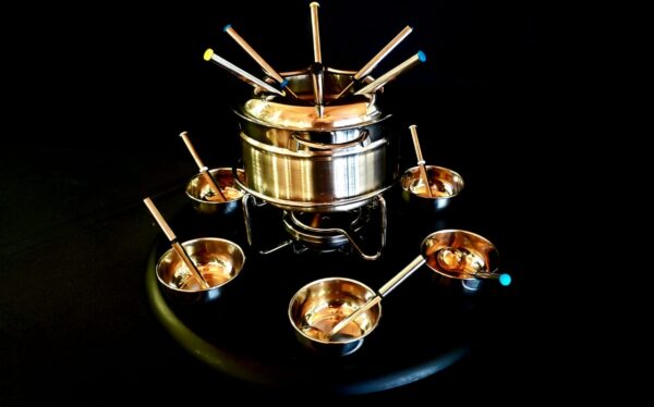 Aparelho P/ fondue giratório c/ bowls 22 peças