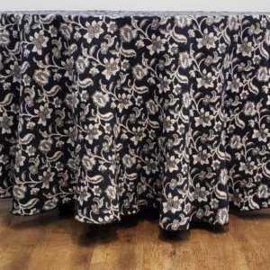 Toalha Preta Floral Dupla Face