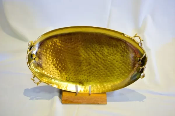 Bandeja de Metal Dourada Pequena