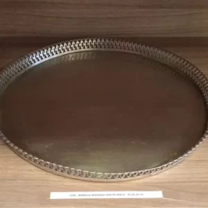 Bandeja Redonda s/ pé Prata