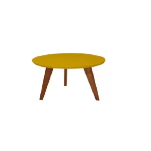 Mesa Centro Azaléia Tampo Amarelo de 50cm